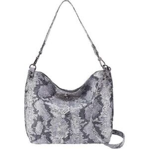 Hobo Gray/Silver Snake Print‎ Women's Leather Bag